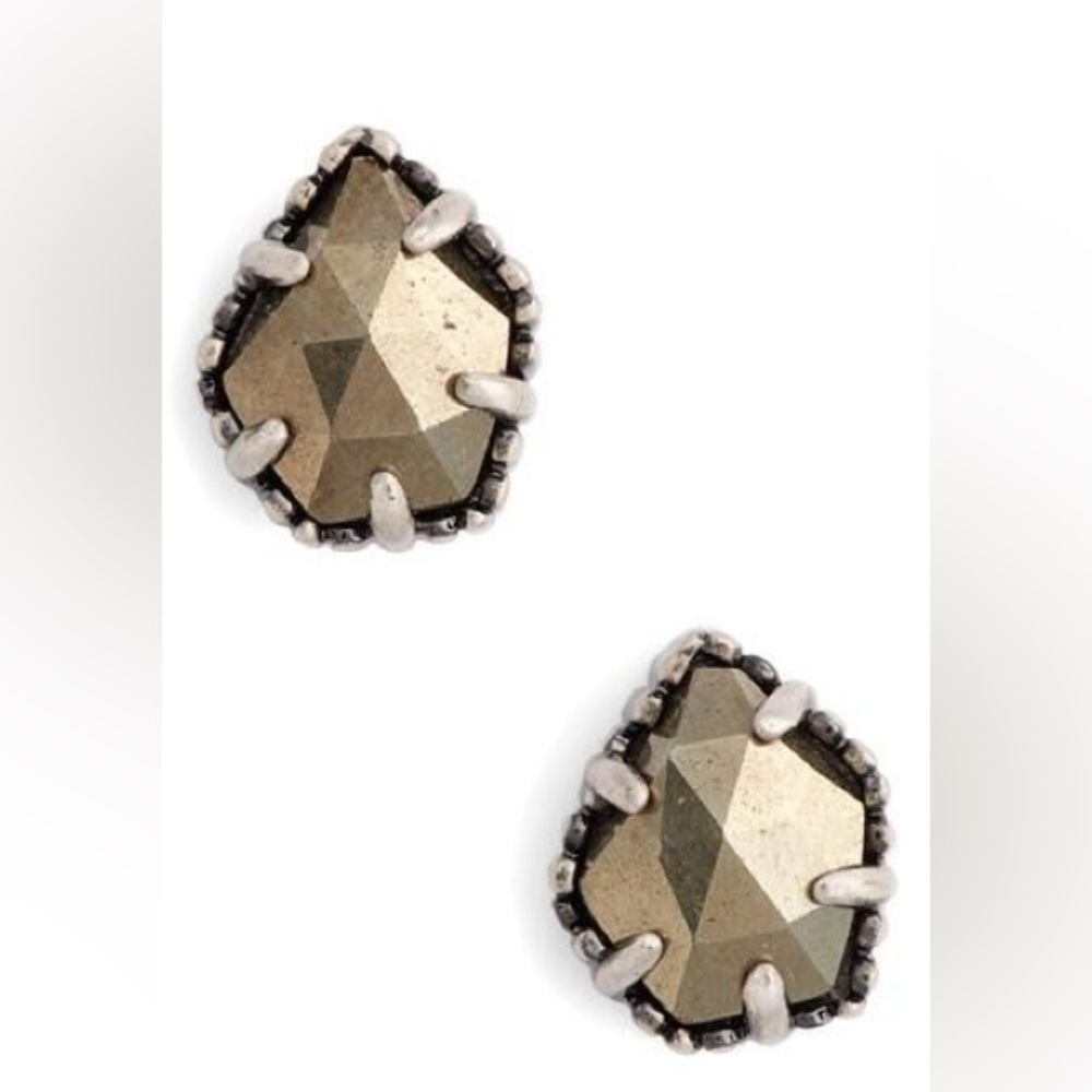 Kendra Scott Tessa Earrings Pyrite with Bag